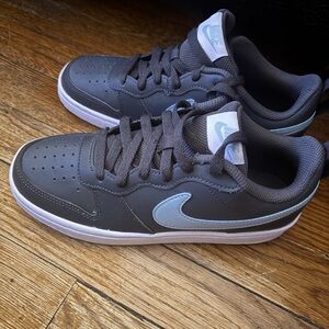 Used once  Air Force ones gray and baby blue size 5 youth